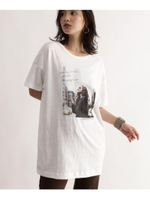 [洗える・26(S)/52(LL)WEB限定サイズ]フォトプリントコットンチュニックＴシャツ/アイボリー(004)