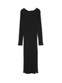 rib tight long one-piece/ブラック