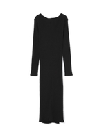 rib tight long one-piece/ブラック