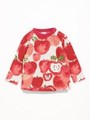 ［ベビー・ボーイズ・セット商品］裏毛アップルプリント長袖トレーナー長袖Ｔシャツセット/レッド