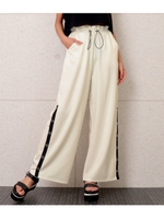 【ANAP】 コードストッパーサイドオープンワイドパンツ/ホワイト(001)