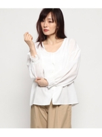 【AULI】 2Wayリネンライクブラウス/ホワイト(001)