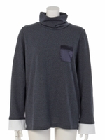 【Actress Princess】APカフス付きニットソー/ネイビー