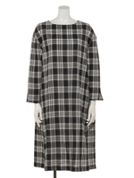 【HONEY CHURCH】コットンチェックワンピース/黒