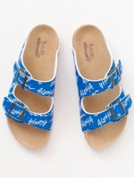 【Kahiko】ALOHAベルトコンフォートサンダル/ブルー