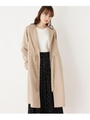 【M-LL】ツイルドロストノーカラーコート/ライトベージュ(051)