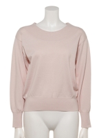 【NOLLEY’S】ウール×ストレッチ天竺プルオーバーニット/ベージュ