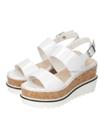 【R&E】エナメルスポーツサンダル/ホワイトエナメル