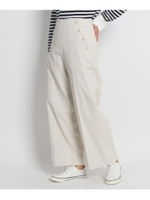 【S~Lサイズあり・洗える】リランチェオックスマリンワイドパンツ/ライトベージュ(051)