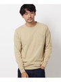 【WEB限定】USAコットンクルーネック胸ポケットロングＴシャツ/ユニセックスでオススメ！！/ベージュ(052)