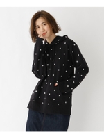 【WEB限定】ストレッチスター総柄プルパーカー/ブラック(019)