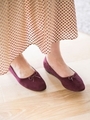 【WEB限定】フラットリボンシューズ/バーガンディ