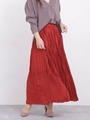 【WEB限定】ワッシャープリーツスカート/テラコッタ