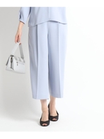 【WEB限定カラーあり】フリュイドワイドクロップドパンツ/ライトブルー(090)