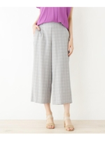 【WEB限定サイズあり】ストレッチベーシックワイドパンツ/ライトグレー(211)