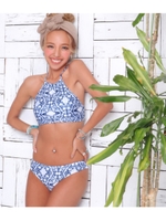 【anap mimpi】 アメリカンスリーブデザインビキニ/ブルー(019)