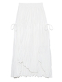 【emmi atelier】ワッシャーランダムスカート/WHT