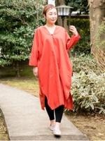 【カヤ】綿麻 天衣ワンピース/レッド系その他