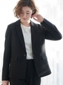 【セットアップ対応】テーラードジャケット/ブラック