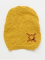 【チャイハネ】民族柄刺繍ニットキャップ/マスタード