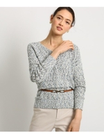 【ハンドウォッシュ】メランジ風Vネックラメニット/ライトブルー(491)