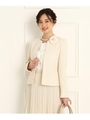 【フォーマル/入卒/ママスーツ】ノーブルツィードジャケット/ライトベージュ(051)