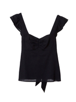 【ブラウス】バックリボンサマーブラウス/ブラック