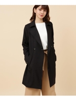 【花粉防止】【はっ水】トレンチコート/ブラック(019)