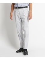 【吸水速乾/ウエストストレッチ】コードレーン1タックスラックス/ホワイト(901)