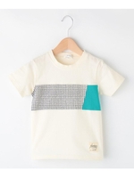 【抗菌防臭】【160cmまで】パネル切替Tシャツ/アイボリー(004)