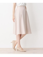【接触冷感/42(LL)WEB限定サイズ】ドライモトテトフレアスカート/ライトベージュ(051)