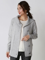 【大きいサイズ】《ラエフ定番アイテム【極】シリーズ》KARLKARLカーディガン/ライトグレー