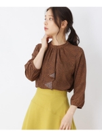 【大きいサイズあり・13号・15号】ヘリンボーン柄プルオーバー/ブラウン(142)