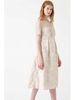 ◆《Endy ROBE》シルヴァコンビワンピース/BEIGE(040)