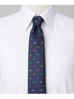 ◆めがね柄ネクタイ/結婚式、セレモニー、パーティー,二次会/ネイビー(693)