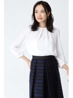 ◆ノルディス裾シャーリングブラウス/ホワイト(030)