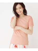 ◆袖ドットチュールトップス/ピンク(072)