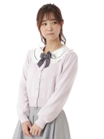 お花ボタンカーディガン/ラベンダー