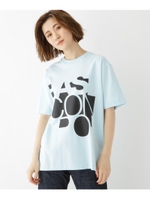 アート ロゴ プリント 半袖 Tシャツ/ライトブルー(091)