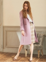 ウールシングルチェスターコート/パープル