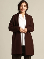 ウールリング ソフト圧縮コーディガン/パープル