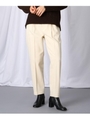 ウール混センタープレステーパードパンツ/オフホワイト(003)