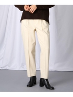 ウール混センタープレステーパードパンツ/オフホワイト(003)