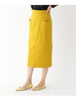 エコスエードタイトスカート/マスタード(033)