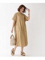 エステネージュシャツワンピース/サンドベージュ(053)