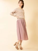 カッセンギャザースカート/ピンク