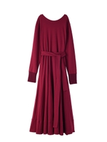 カットソーフレアーワンピース/レッド