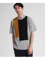 カラーブロッキングTシャツ/グレー(512)