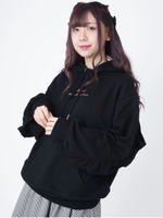 グリッターロゴフーディー/ブラック