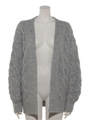 ケーブル柄ニットカーディガン/GRAY